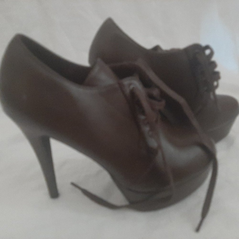 Brown Platform Oxford Stilettos